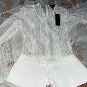 White long sleeve top